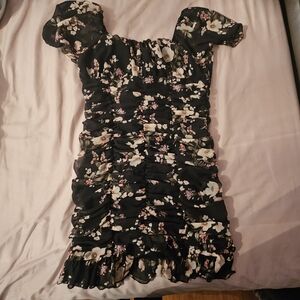 Going Out Black Floral Dress